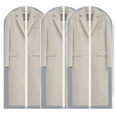 Idea Room 冬季大衣西裝拉鍊衣物防塵套, 1個, 3入