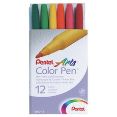 Pentel 水性彩色筆 2.0 S360-136 套組, 12色, 1套