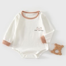 베베니즈 신생아용 곰돌이형제 긴팔 바디수트