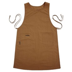 Bareunliving 大尺寸圓領圍裙, 1個, 棕色