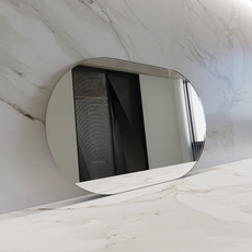 Madeu 簡約壓克力鏡 長橢圓形 M, 銀色