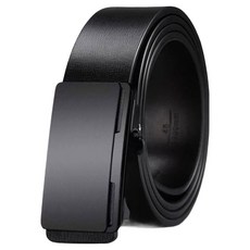 本革職人 男仕極簡薄型金屬霧感免鑽孔伸縮自動扣真皮皮帶 鏤空透視款