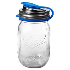 Ball 梅森 隨行玻璃梅森罐 窄口徑 藍色 32oz, 1個, 950ml