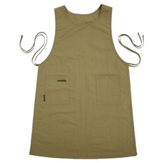 Bareunliving 大尺寸圓領圍裙, 1個, 卡其色