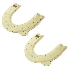 오엔리빙 사계절용 U자형 변기 시트 쿠션 커버 손잡이, 그린, 2개