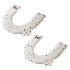 오엔리빙 사계절용 U자형 변기 시트 쿠션 커버 손잡이, 그레이블루, 2개