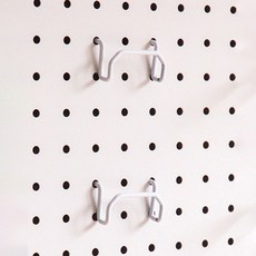 코리드리 타공판 악세사리 후크 걸이 5 x 2.8 x 3.9cm, 2개, 화이트