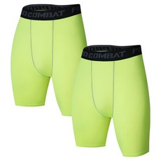 Elsso 男士修身緊身運動五分內搭褲 2件組