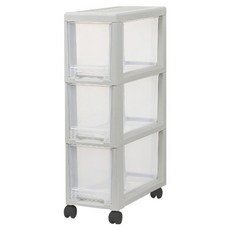 dayneeds 日需百備 日系夾縫隙縫櫃 三層 YN7005-3, 透明白, 1個