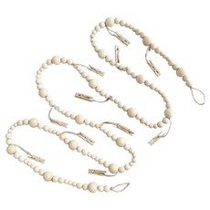 사인포스트 미니 우드 클립 12p 사진장식줄 A타입, 베이지