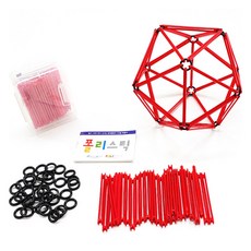 에듀카코리아 폴리스틱 레드 30p + 링블록 30p 세트, 1세트