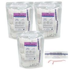 OLaLa 300D 薄款一次性牙線 粉彩粉紅色, 3個, 100入, 7.5cm