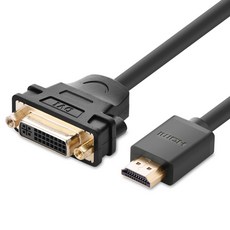 유그린 DVI HDMI 양방향 변환 젠더 케이블, 1개, 20136