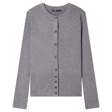 MIXXO 女款基本款圓領短版開襟衫