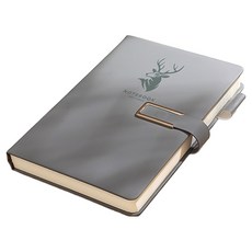 Higher Deco 防水皮革筆記本手冊日記本 160p, 1個, 灰色