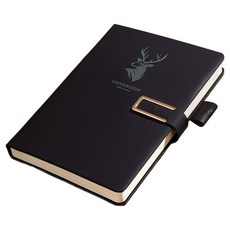 Higher Deco 防水皮革筆記本手冊日記本 160p, 1個, 黑色