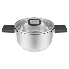 RESTO 電磁爐 Answer 不鏽鋼雙耳鍋 3.2L 92203, 銀色, 20cm, 1個