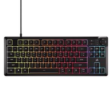 CORSAIR 海盜船 K55 CORE TKL RGB 低噪音薄膜式電競有線無數字鍵盤, RGP0182, 單一顏色, 製造商軸