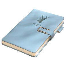 Higher Deco 防水皮革筆記本 手帳 日記本 160p, 1個, 天藍色