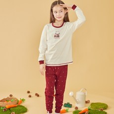 Suafam 兒童露營貓棉質長袖內衣套組