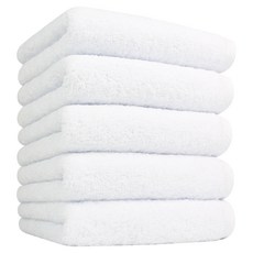 Songwol 松月 黑標毛巾 180g 40支 精梳棉, 5個, 白色