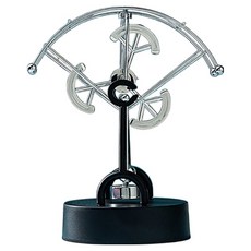 통큰창고 책상장식용 뉴턴진자운동 반원 블랙 + 실버 16 x 19.5C cm, 1개