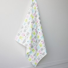 cubynmom 無螢光動物印花純棉手帕 10入