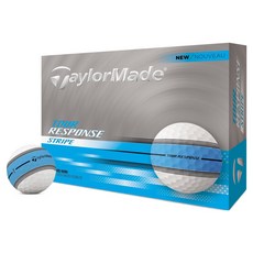 TaylorMade Tour Response Stripe 3層高爾夫球, 藍色, 12入, 1個