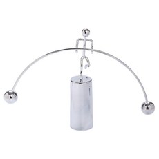 Tongkeun Changgo 無限動力書桌裝飾用牛頓擺, 銀色單腳款式2