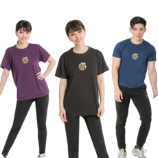 MI MI LEO 台灣製高透氣吸排T恤3件組 B10, 深紫色 + 黑色 + 深藍色