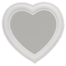 Moneyfull奢華愛心迷你桌鏡, 胖胖 白色