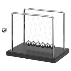 통큰창고 벨런스볼 무한동력 뉴턴진자운동 7구 블랙 + 실버 19.5 x 12 x 14 cm, 1개