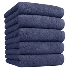 Songwol 松月 黑標毛巾 180g 40支 精梳棉, 5個, 深藍色