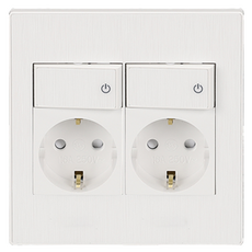 Nano電氣Art2 SIMPLE開關部2孔插座 白色, 1個