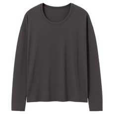 플레이즈 남성용 유넥 오버핏 실켓 긴팔 티셔츠