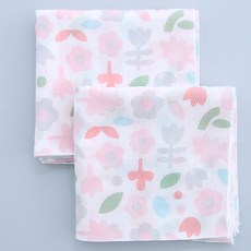 無螢光花朵純棉手帕 10入