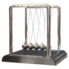 통큰창고 무한동력 뉴턴진자운동 블랙 + 실버스퀘어 9 x 7 x 9 cm, 1개