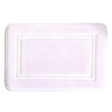 Mini 嚴選 慢回彈回字紋浴室吸水地墊 CN0497-W, 白色