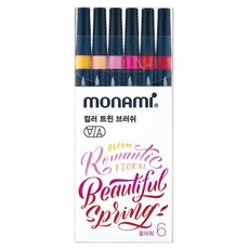 monAmi 彩色雙頭麥克筆 6色組