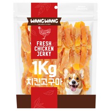 왕왕 강아지 프리미엄 치킨고구마 간식 대용량, 1kg, 1개, 닭고기맛 1kg, 1개, 닭고기맛