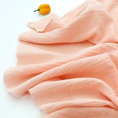 Lily Fabric 可愛素色雙層紗柔軟夏季布料, 煙燻粉