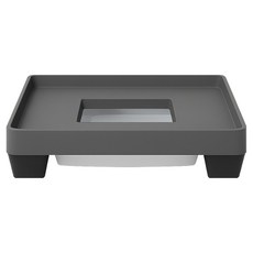 sixfarmers 堅固優質抽屜式方形花盆托盤, 1個, 灰色6號