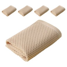 小麥購物 日式蜂巢紋多功能清潔抹布 L4140 梧桐米, 5個