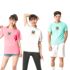 MI MI LEO 台灣製 高透氣吸排T恤3件組 B13, 薄荷綠 + 白色 + 蜜桃粉