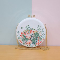 泰坦刺繡 DIY 材料包全套組, 1套, 盛夏之意圓形包