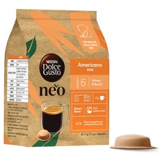 NESCAFE 雀巢咖啡 Dolce Gusto 多趣酷思 NEO 溫和美式膠囊咖啡, 12入, 1個, 5.1g