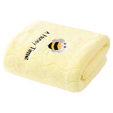 원이네 물결 디자인 세면 타월 85g, 옐로우, 1개