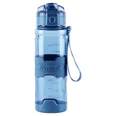 TRITAN質感防摔直飲運動提帶水壺, 透明藍, 500ml, 1個