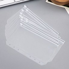 하이어데코 바인더 속지 다이어리 보관함 현금 지폐 지퍼백 반투명, 10개, 1개입