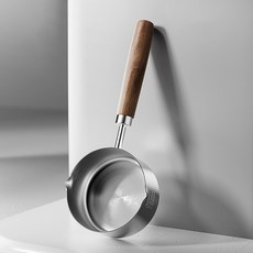 PASTEL PET 寵物不鏽鋼木柄飼料匙 M, 1個, 混合顏色